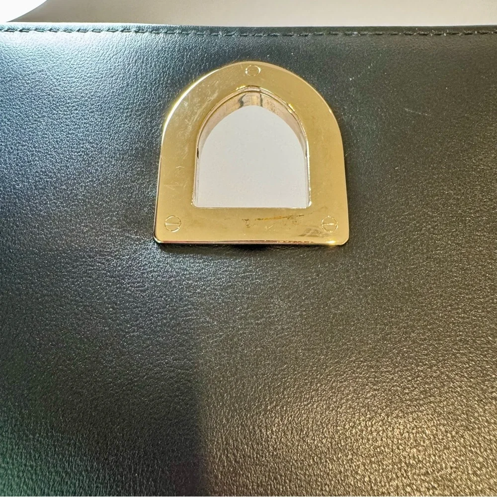 Christian Dior Diorama Medium Flap Bag W Black Embroidered Leather & Chain Strap